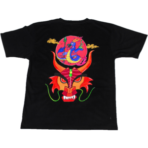 Vibrant Dragon Design On Unisex Oversize Tshirt.