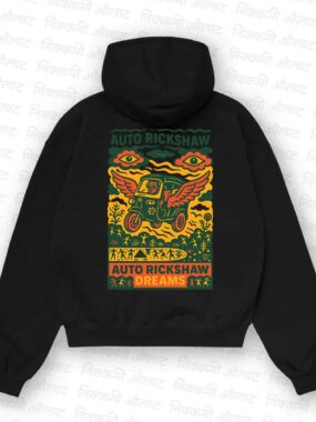 Auto Rickshaw Dreams - Flying Auto Graphic Hoodie