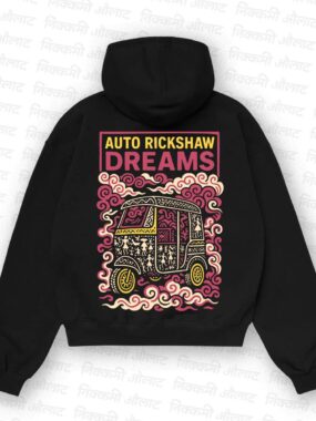 Auto Rickshaw Dreams (Tribal Pop) - Desi Graphic Hoodie