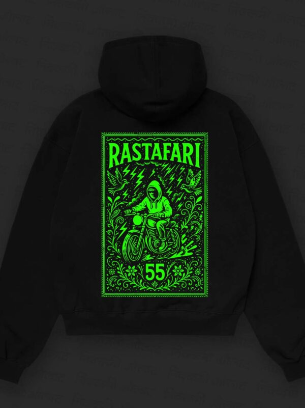 Rastafari Rider_Black Back Glow