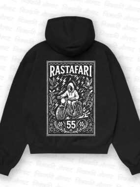 Rastafari Rider - Vintage Motorcycle Graphic Hoodie